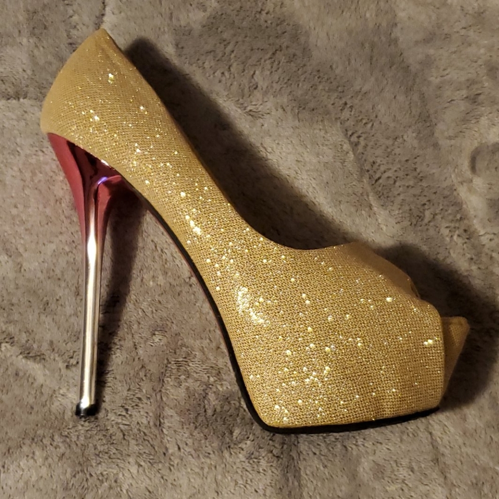 Champagne color stilettos